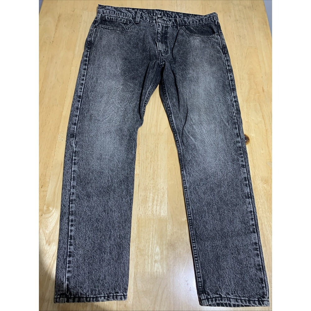 Levi's 512 Slim Taper Fit‎ Jeans Cloudy Wash Black/White Mens 36x30